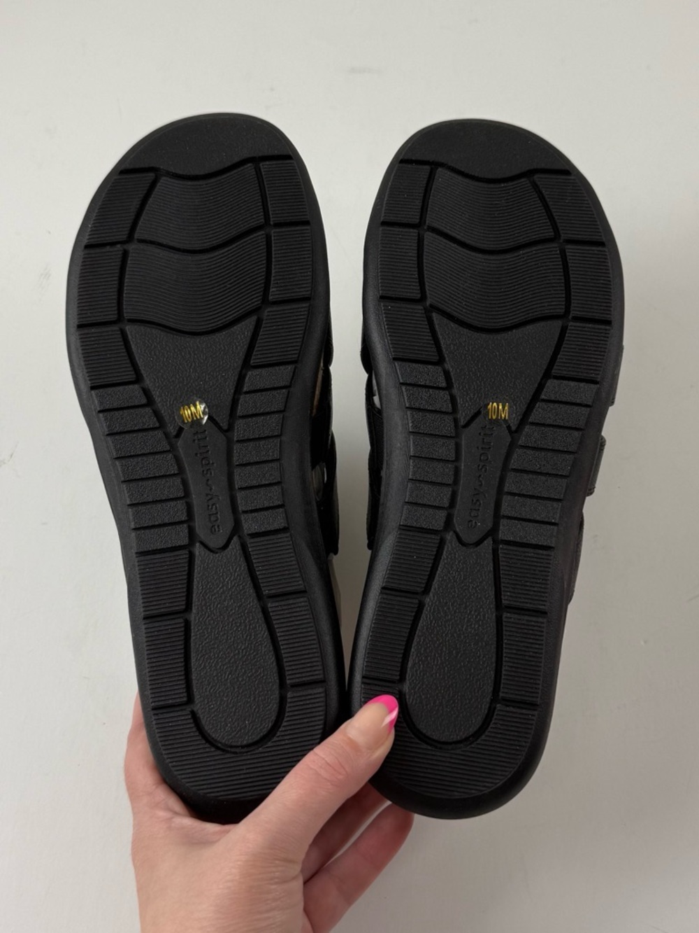 Easy Spirit Westly Strappy Slip-On Sandals Womens 10M Black Smooth NWT - Picture 8 of 11